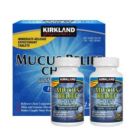 Kirkland Signature Mucus Relief Chest 200 Tablets