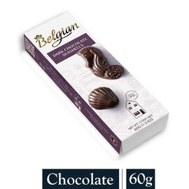 Belgian Dark Chocolate Seashells 60g