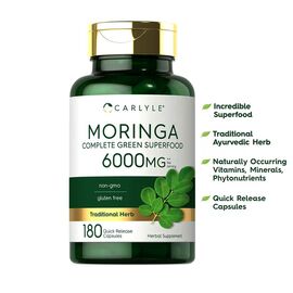 Carlyle Moringa Complete Green Superfood 600mg 180 Capsules