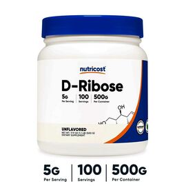Nutricost D-Ribose 5000mg Unflavored 500g