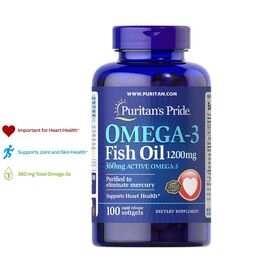 Puritan's Pride Omega-3 Fish Oil 100 Softgels