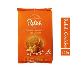 Relish Cashew, Almon & Oats Cookies 252g
