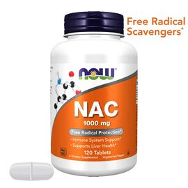Now NAC 1000mg Free Radical Protection 60 Tablets