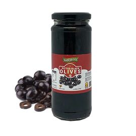 Saporito Whole Black Olives 340g
