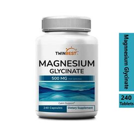 TwinBest Magnesium Glycinate 500mg 240 Tablets