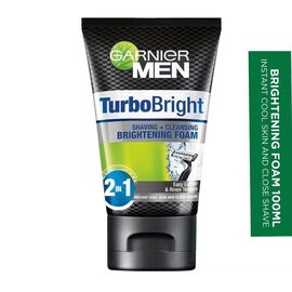 Garnier Men TurboBright Shaving + Cleansing Brightening Foam 100ml