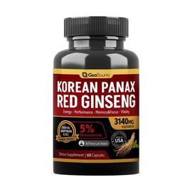 GeoBounty Korean Red Ginseng Supplement Capsules