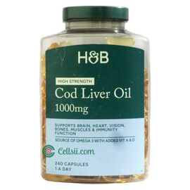 Holland & Barrett High Strength Pure Cod Liver Oil 1000mg 240