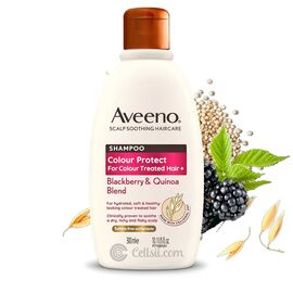 Aveeno Scalp Soothing Haircare Colour Protect+ Blackberry & Quinoa Blend Shampoo 300ml