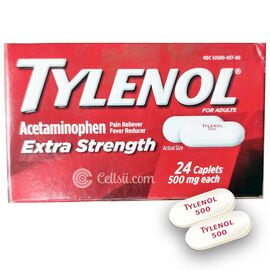 Tylenol Extra Strength Caplets with 500mg Acetaminophen 24 Caplets