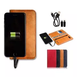 Zhuse 2 in 1 Luxury Leather Wallet with 6800mAh Power Bank