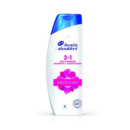 Head & Shoulders 2-in-1 Smooth & Silky Anti Dandruff Shampoo + Conditioner 180ml