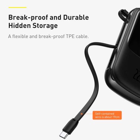 Baseus 22.5W 20000mAh Power Bank with Type C Cable Baseus 22.5W 20000mAh Power Bank with Type C Cable