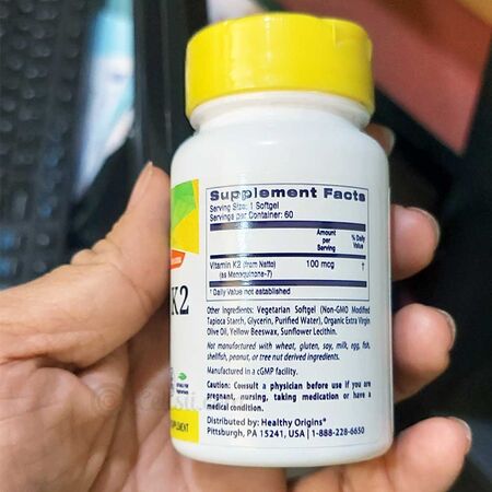 Healthy Origins Vitamin K2 Supplement specifacations