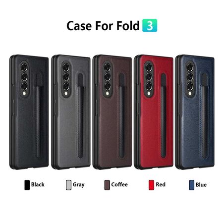 Leather Case with S-Pen Holder for Samsung Galaxy Z Fold 3