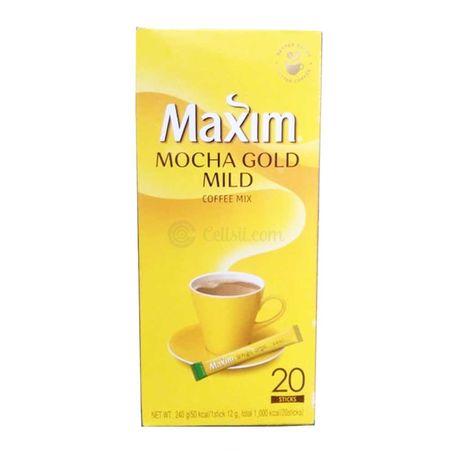 Maxim Mocha Gold Mild Korean Instant Coffee Mix 20 Sticks