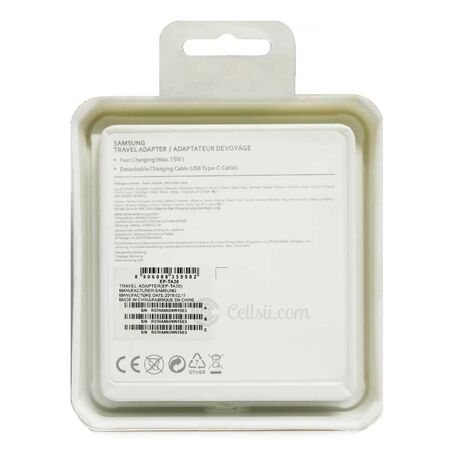 Samsung 15W Fast Charging Travel Adapter with Type C to A Cable Package Box