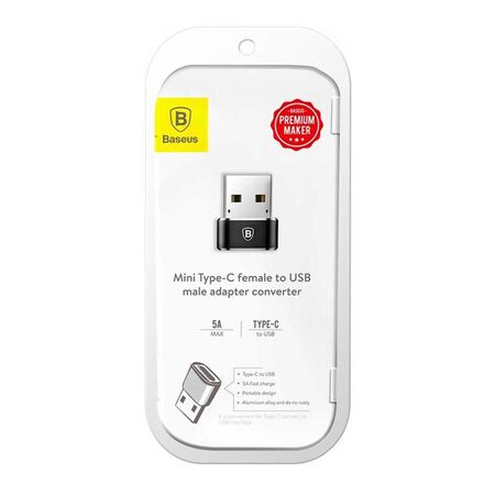 Box packaging of Baseus Mini Type-C Female to USB Male Adapter Converter Box packaging of Baseus Mini Type-C Female to USB Male Adapter Converter