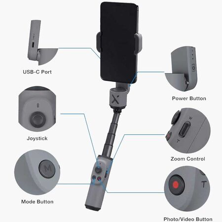 features of Zhiyun SMOOTH X Essential Combo Smartphone Gimbal features of Zhiyun SMOOTH X Essential Combo Smartphone Gimbal