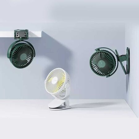 Jisulife FA29/FA29A Clip on Desk 4 Speed Modes Rechargeable Fan
