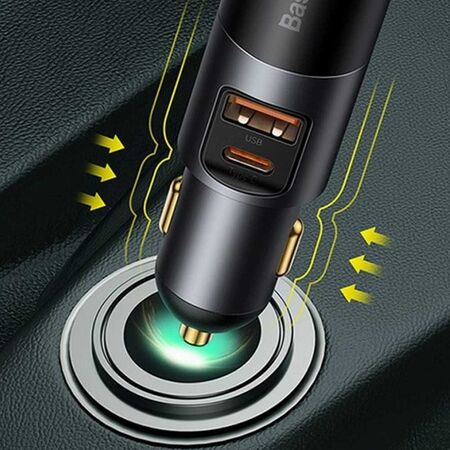 Baseus Share Together Fast Car Charger with Cigarette Lighter 120W