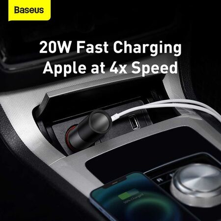Baseus Share Together Fast Car Charger with Cigarette Lighter 120W