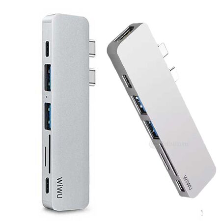 WiWU T8 USB Type C 7 in 1 Multi functional Hub