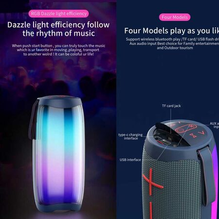 WiWU Thunder P40 Dazzling LED Wireless Speaker features