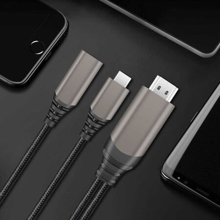 WiWU X10 Nylon Braided Type C To HDMI Cable WiWU X10 Nylon Braided Type C To HDMI Cable