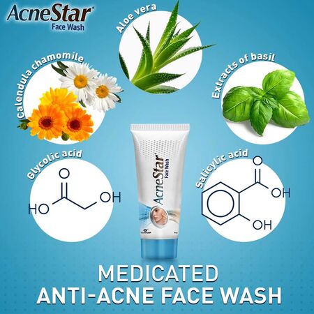 Acne Star deep cleansing Face Wash 50g