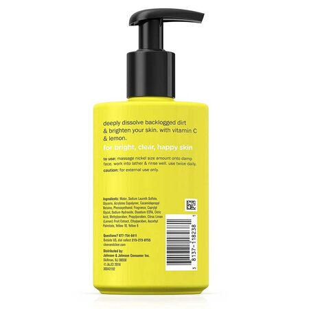 Clean & Clear Lemon Gel Facial Cleanser with Vitamin 222ml