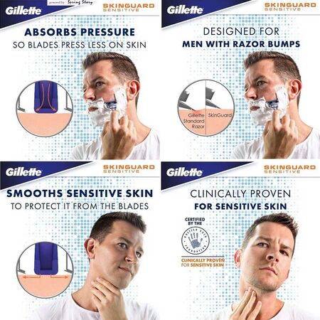 Gillette Skinguard Sensitive Skin Power Shave Trimmer Razor