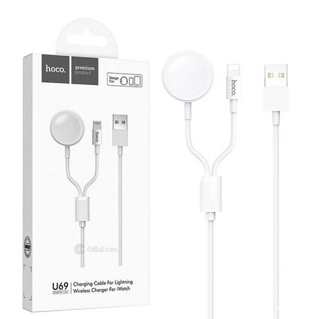 Hoco U69 2 in 1 for Lightning iWatch Wireless Charging Cable