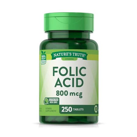 Nature's Truth Folic Acid 800 mcg 250 Tablets