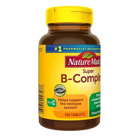 Nature Made B Complex with Vitamin C Super 140 Tablets