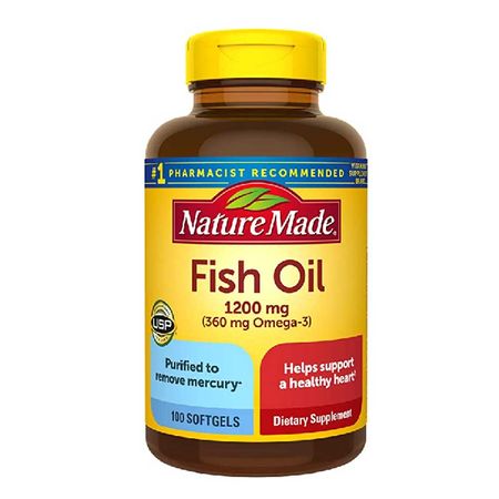 Nature Made Fish Oil Omega 3 1200mg 100 Softgels