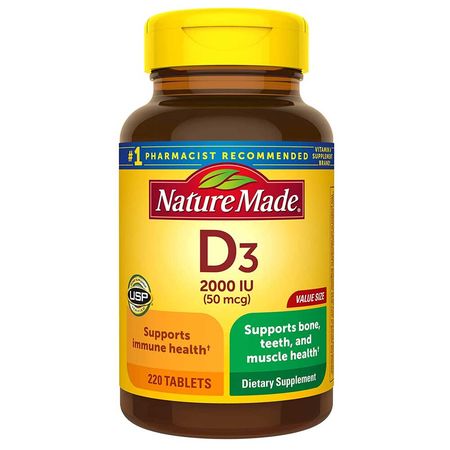 Nature Made Vitamin D3 2000 IU 220 Tablets