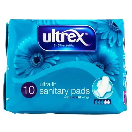 Ultrex Sanitary Pads with Wings Ultra Fit 10 Pack