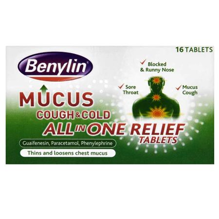 Benylin Mucus cough & cold All in One Relief 16 tab