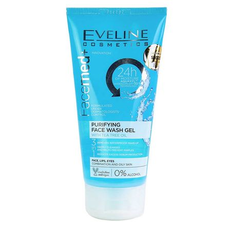 Eveline FaceMed+ Purifying Face Wash Gel with Tea Tree Oil for Skin 150ml