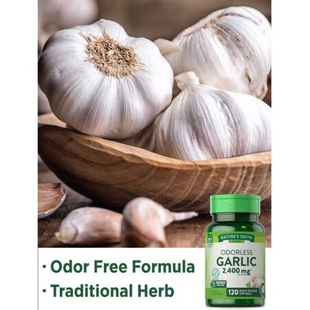 Nature's Truth High Strength Odorless Garlic Tablets 2400mg Nature's Truth High Strength Odorless Garlic Tablets 2400mg