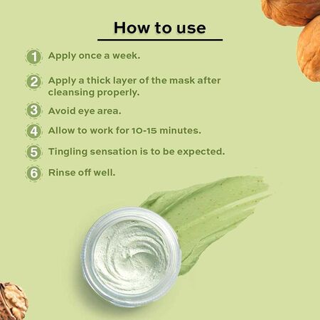 Revolution Skincare Green Tea & Walnut Exfoliating Face Mask 50ml