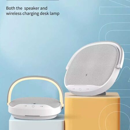 WiWU Y1 3 in 1 Table Lamp Wireless Charger Speaker