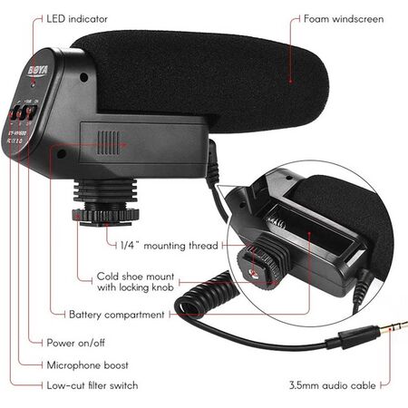 Boya BY-VM600 Shotgun Microphone