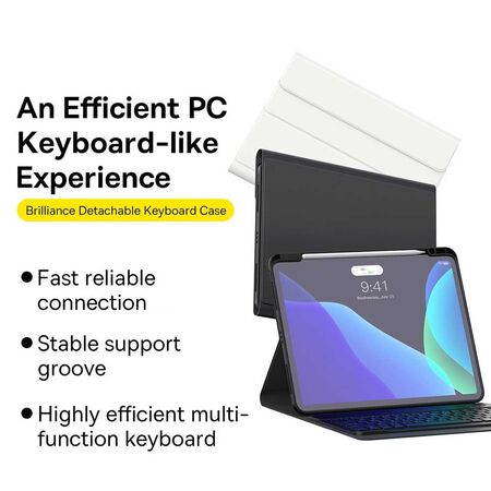 Baseus Brilliance Detachable Keyboard Leather Case For iPad