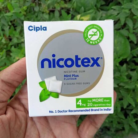 Cipla Nicotex Nicotine Gum Mint Plus Flavour 4mg
