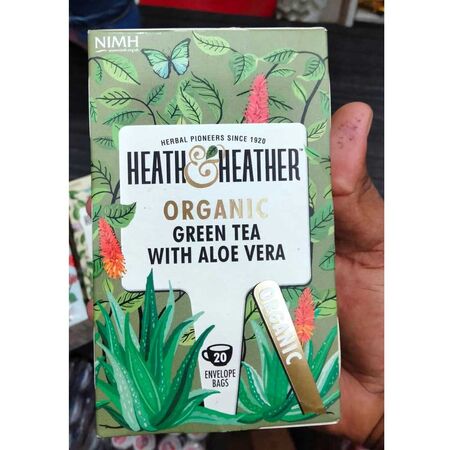 Orginal Heath & Heather Organic Green Tea with Aloe Vera 20 Tea Bags Orginal Heath & Heather Organic Green Tea with Aloe Vera 20 Tea Bags