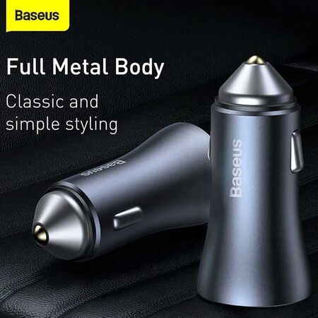 Baseus 40W Golden Contactor Pro Dual Quick Charger Car Charger