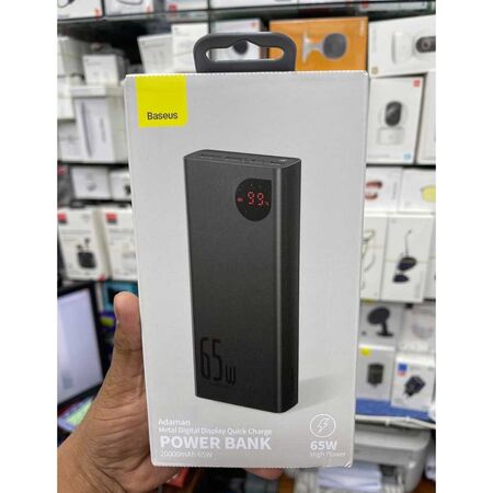 Baseus Adaman 65W Digital Display Quick Charge Power Bank 20000mAh Box Packeging Baseus Adaman 65W Digital Display Quick Charge Power Bank 20000mAh Box Packeging