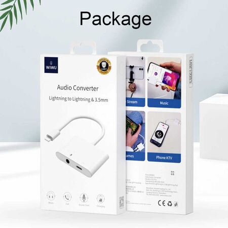 Wiwu-Lightning-to-Lightning-Audio-Converter Box Packeging Wiwu-Lightning-to-Lightning-Audio-Converter Box Packeging